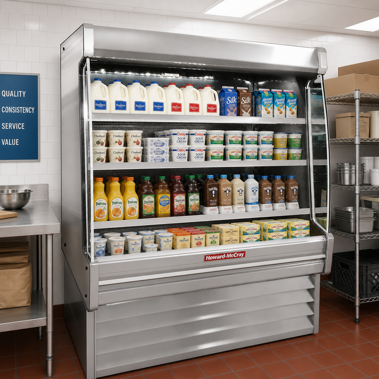 Product image #2 for Howard-McCray 35E Series 99" Two-Tier LED Lit Dairy Open Merchandiser