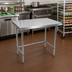 Thumbnail image #2 for BK Resources 30 x 24 Inch Flat Top Open Base Stainless Steel Work Table with Galvanized Legs