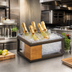 Thumbnail image #2 for Sierra Complete Rectangular Ice Housing with Clear Polycarbonate Pan Insert, Rustic Pine, and Bronze-Finish Metal Frame
