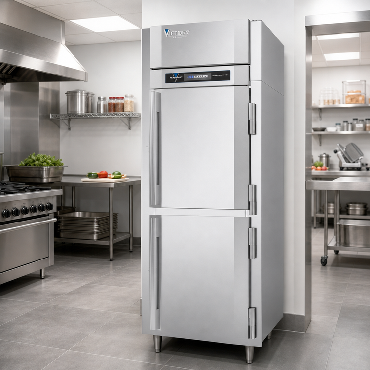 Product image #2 for UltraSpec™ FS-1D-S1-EW-PT-HD-HC One-Section Pass-Thru Freezer with Half-Height Solid Doors
