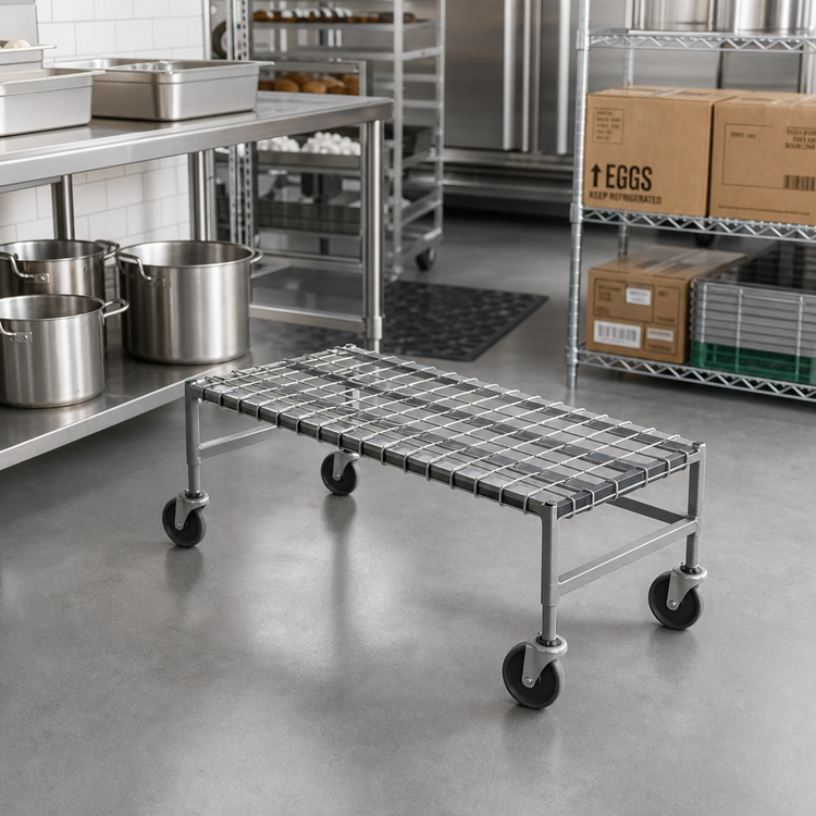 Product image #2 for EAGLEgard Mobile Wire Dunnage Rack, 30 x 18 x 14 Inches, 800 lb Capacity