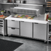Thumbnail image #3 for Beverage-Air 72-Inch Three-Section Mega Top Refrigerated Prep Table with 18-Pan Top, 2 Doors, and 2 Drawers
