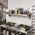Thumbnail image #2 for Eagle Snap-n-Slide 60 in. W x 15 in. D Wall-Mounted Shelf, Rolled Front Edge, 16/304 Stainless Steel