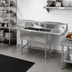 Thumbnail image #2 for 72-Inch Two-Compartment Stainless Steel Sink with Left and Right Drainboards