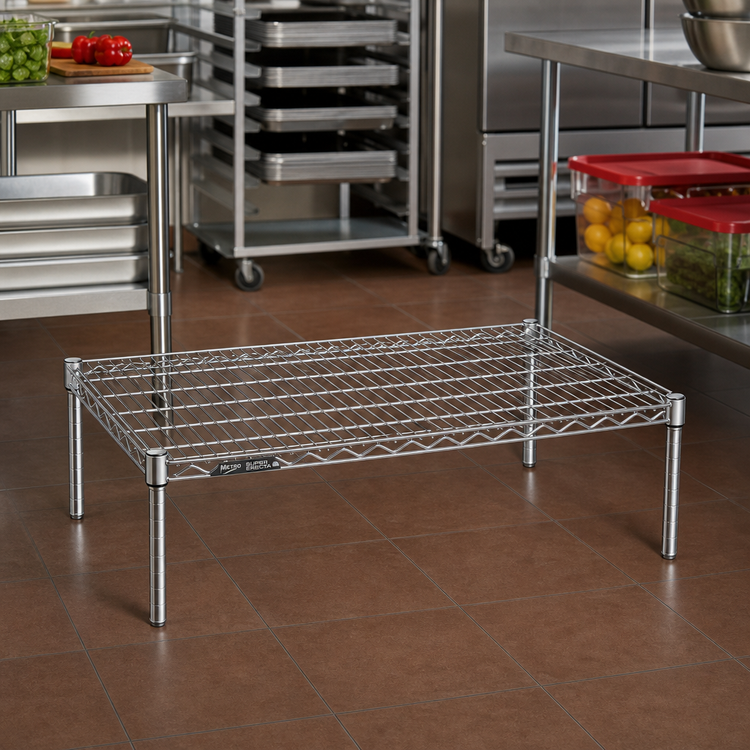 Product image #2 for Metro Super Erecta Chrome Open Wire Dunnage Rack Platform, 21 x 30 Inches, 14-1/2 Inch High
