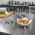 Thumbnail image #2 for American Metalcraft BSS7 Round Stainless Steel Serving Basket, 6-5/8 Inch Dia. x 2-3/4 Inch H