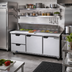Thumbnail image #3 for Beverage-Air 72-Inch Three-Section Sandwich Prep Table with 2 Doors, 2 Drawers and 12-Pan Top