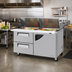 Thumbnail image #2 for Turbo Air Super Deluxe 60-1/4-Inch Two-Section 19 Cu. Ft. Mega Top Sandwich/Salad Prep Table with 2 Drawers and 1 Door