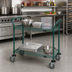 Thumbnail image #2 for Quantum 30 Inch x 18 Inch 2-Shelf Wire Utility Bus Cart with U-Handles
