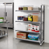 Thumbnail image #2 for Cambro Camshelving Elements XTRA 4-Tier Solid Stationary Add-On Polymer Shelving Unit, 24 x 42 x 72 Inches, Speckled Gray