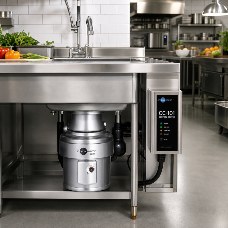 Product image #2 for InSinkErator SS-300 Complete Commercial Food Waste Disposer Package with 15-Inch Bowl, 3 HP Motor and CC-101 Control Center