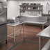 Thumbnail image #2 for John Boos Pro-Bowl L-Shaped Island Clean Dishtable, 60-Inch Machine-to-Corner x 96-Inch Corner-to-End, Right-to-Left, 14-Gauge 300-Series Stainless Steel