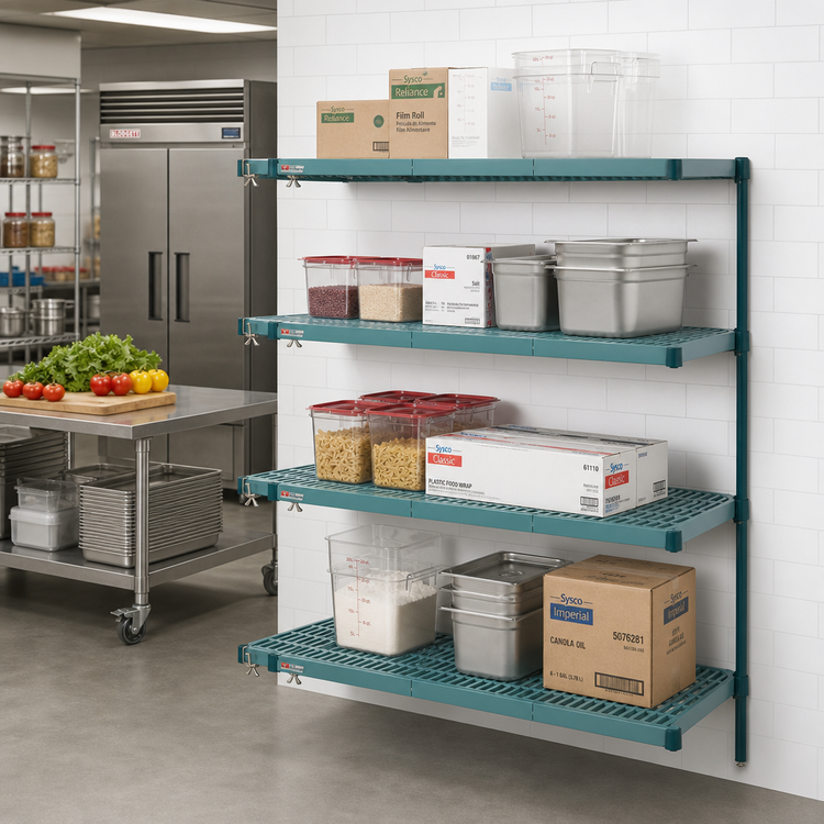 Product image #2 for Metro Super Erecta Pro 4-Shelf Add-On Polymer Shelving Unit, 24"W x 60"D x 74"H
