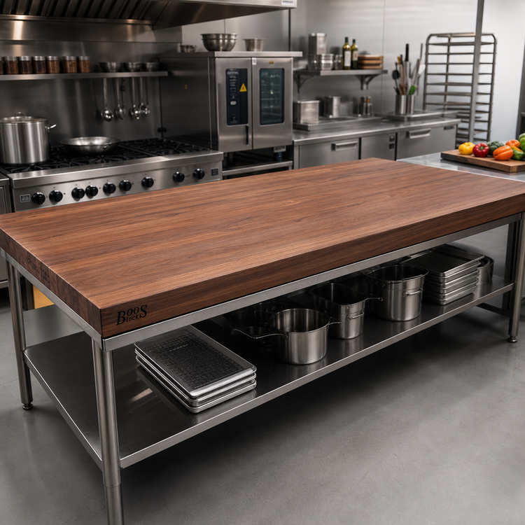 Product image #2 for Boos Block American Black Walnut Edge Grain Kitchen Countertop, 108 x 38 x 3 Inches