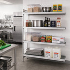 Thumbnail image #2 for Fermod Fermostock 5R68B83-E 5-Tier Perforated Polymer Shelving Expansion Kit, 68"W x 18"D x 83"H, Aluminum, 1 Upright