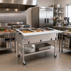 Thumbnail image #2 for Eagle Group SPDHT2-240-3 Portable Electric Hot Food Table, 2 Dry Wells, 36-Inch, Open Shelf Base, 240V