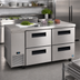 Thumbnail image #2 for Hoshizaki Steelheart ULR60B-D4 Two-Section 60-Inch Undercounter Refrigerator with Four Drawers, Side Mount