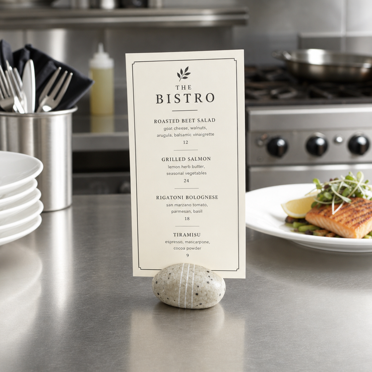 Product image #2 for American Metalcraft Gray Stone Tabletop Menu Card Holder, 1-1/4 x 1 x 1/2 Inch