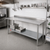 Thumbnail image #2 for Duke 108-Inch x 24-Inch Stainless Steel Work Table with 1-1/8-Inch Straight Riser and Galvanized Undershelf