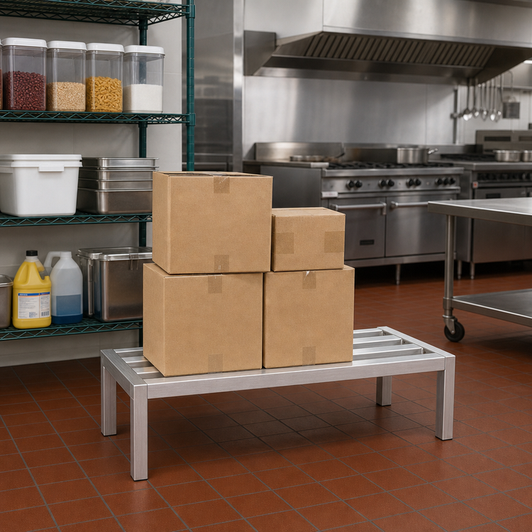 Product image #2 for New Age Heavy-Duty Aluminum Dunnage Rack, 36"W x 20"D x 12"H, 3000 lb Capacity