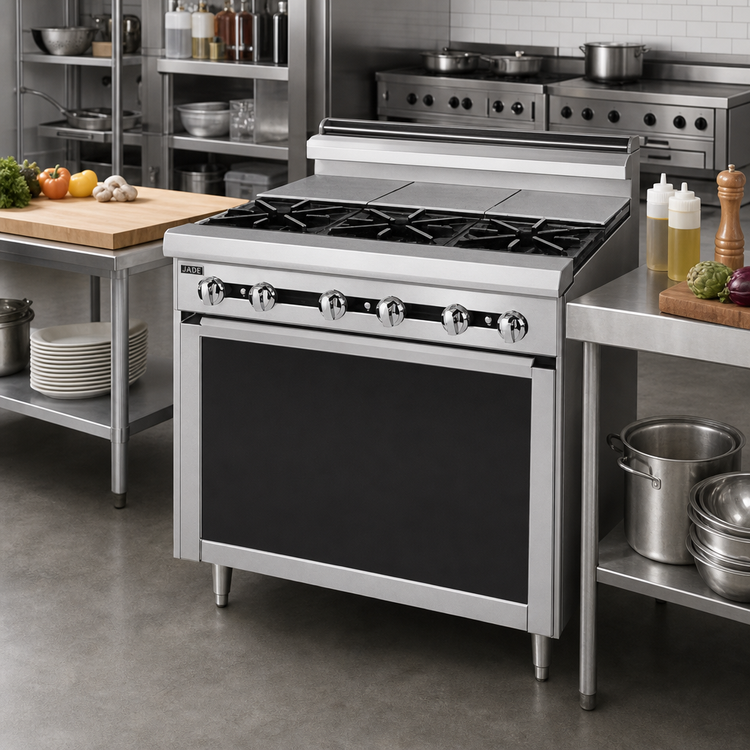 Product image #2 for Jade Range Titan JTRH-1ST 12-Inch Heavy Duty Gas Range with Open Burner & Hot Top