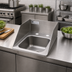 Thumbnail image #2 for John Boos Pro-Bowl Single-Compartment Stainless Steel Drop-In Sink with Left and Right Side Splashes