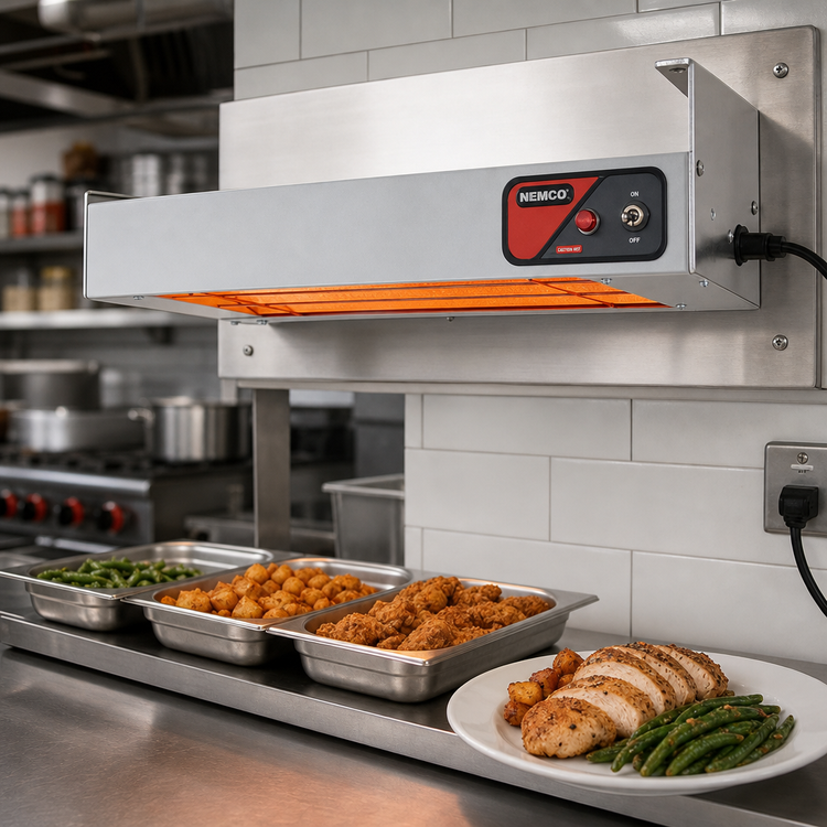 Product image #2 for Nemco 24-Inch Single Infrared Strip Heater with On/Off Toggle Switch and Cord & Plug