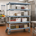 Thumbnail image #2 for MetroMax Q Mobile Starter Polymer Shelving Unit with 4 Shelves, 48