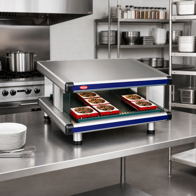 Product image #2 for Hatco Glo-Ray Designer Slant Single Shelf Countertop Hot Food Display Warmer, 36.25-Inch Wide