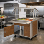 Thumbnail image #2 for Dinex DineXpress DXP5CM 5-Well Full-Size Mechanically Cooled Mobile Cold Food Unit, Stainless Steel, Enclosed