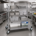 Thumbnail image #2 for Quantum 3-Sided Stainless Steel Utility Cart with 4 Shelves, 48 x 24 x 60 Inches, 1,200 lb Capacity