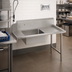 Thumbnail image #2 for John Boos Pro-Bowl Straight Soiled Dishtable, 132 Inch Right-to-Left, with 20 x 20 x 8 Inch Pre-Rinse Sink Bowl