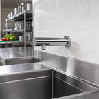 Thumbnail image #2 for Krowne Royal Series 16-655 Wall-Mount Single-Hole Touchless Faucet, Chrome Brass, Battery-Powered, 2.2 GPM