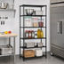Thumbnail image #2 for Quantum Wire Shelving Starter Kit, 24-Inch Wide x 14-Inch Deep x 86-Inch High, 5 Shelves, Black Epoxy Antimicrobial Finish