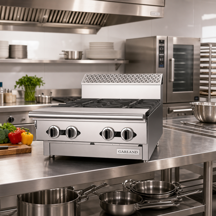 Product image #2 for Garland Cuisine Series Heavy Duty 24-Inch Gas Add-A-Unit Range, Modular Top, 4 Open Burners