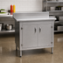 Thumbnail image #2 for Eagle Group 60 x 30 Inch Knock Down Enclosed Work Table with Cabinet Kit, 4-1/2 Inch Backsplash, Hinged Doors