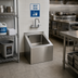 Thumbnail image #2 for Sapphire Manufacturing 25 x 21 Inch Floor-Mount Mop Sink with 20 x 16 x 12 Inch Bowl, 304 Stainless Steel
