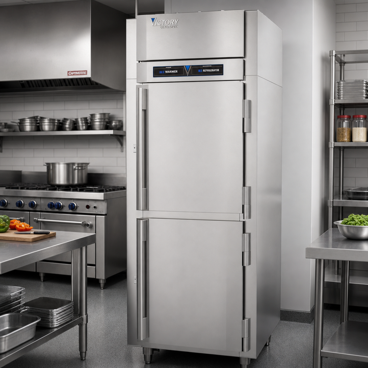 Product image #3 for Victory UltraSpec Extra Wide Dual Temp Reach-In Warmer/Refrigerator, 1-Section, Self-Contained