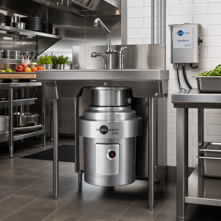 Product image #2 for InSinkErator SS-200 2 HP Trough-Mount Food Waste Disposer Package with AquaSaver AS-101 Control Center