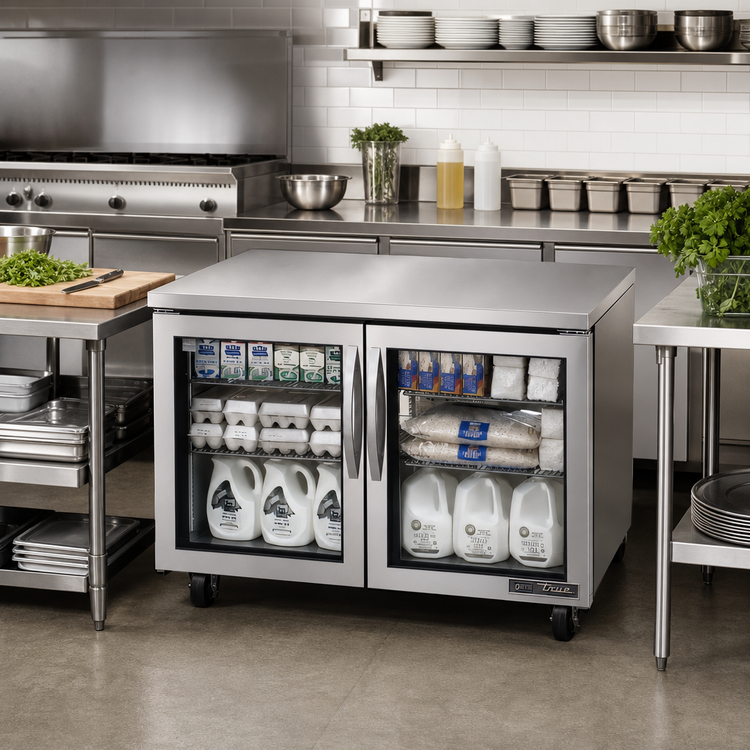 Product image #2 for True 48-Inch Undercounter Refrigerator with 2 Framed Glass Doors