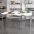 Thumbnail image #2 for Advance Tabco Poly-Vance 108-Inch Poly Top Work Table with Stainless Steel Backsplash