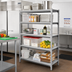 Thumbnail image #2 for Cambro Camshelving Elements XTRA Universal Solid Shelf Kit, 18-Inch x 48-Inch, 5-Shelf, Speckled Gray