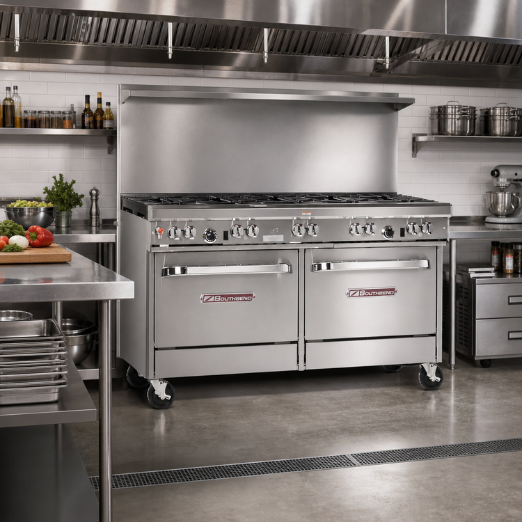 Product image #2 for Southbend Ultimate 60-Inch Gas Restaurant Range with 2 Star/Sauté Burners, 48-Inch Griddle and 2 Convection Ovens