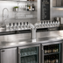 Thumbnail image #2 for Krowne 12-Faucet Glycol-Cooled Pipe Y-Tower Beer Tower, 54-Inch OA Length, Brushed Stainless Steel