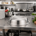 Thumbnail image #2 for 10- to 10-1/4-Inch Round Stainless Steel Plate Cover with Finger Hole