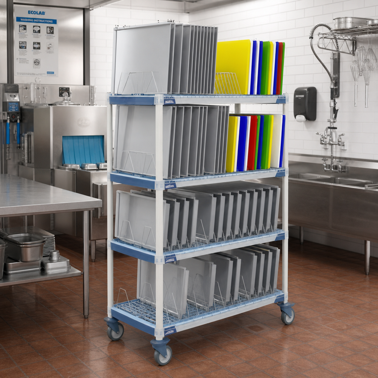 Product image #2 for MetroMax i 4-Tier Mobile Drying Rack Unit, 48" W x 24" D