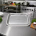 Thumbnail image #2 for Winco Rectangular Chrome Plated Serving Tray with Gadroon Edge and Traditional Engraving, 18 x 12-1/2 Inches