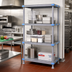 Thumbnail image #2 for Quantum Millenia 4-Shelf Solid Polymer Starter Shelving Unit, Gray, 42