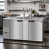 Thumbnail image #2 for Hoshizaki DD69-S Two-Section Self-Contained Direct-Draw Draft Beer Cooler with 2 Stainless Steel Towers and 3 Faucets, 69-1/2 Inch Wide