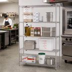 Thumbnail image #2 for Metro Super Erecta SE-213663K4-S-4 36"W x 21"D x 63"H Stationary Wire Shelving Starter Unit, 4 Shelves, Gray Epoxy Finish